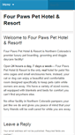 Mobile Screenshot of fourpawspethotel.com