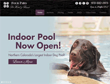Tablet Screenshot of fourpawspethotel.com